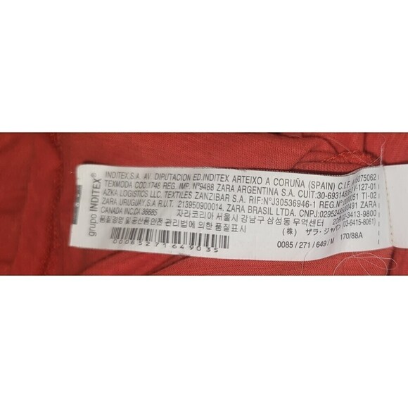 Zara Trafaluc Red Sleeveless Zipper Pocket Tank Top Size M - Picture 8 of 11